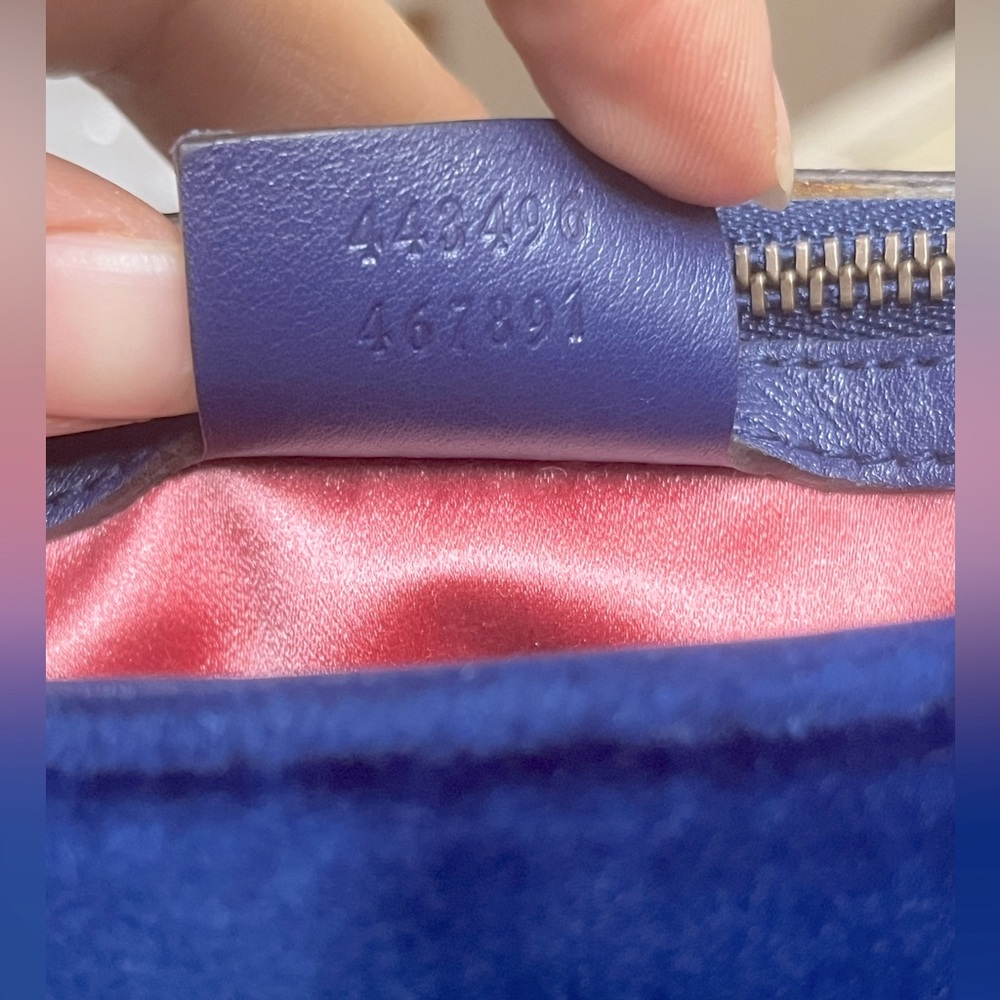 Gucci Big Blue Velvet Shoulder Bag(big size, not the mini/small) - Picture 15 of 16